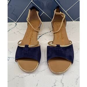Gaimo Espadrilles Women Sandals 6.5 Blue Suede Summer Vacation Made in Spain